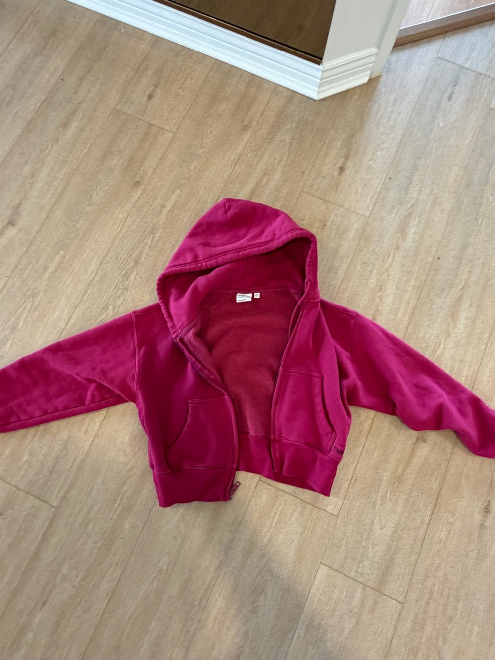 TNA Sweatfleace Boyfriend fit Zip-Up Hooded Sweatshirt
